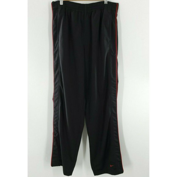 Nike Mens Black Athletic Pants With Clasp/Snap Buttons‎ Size S - Picture 1 of 5